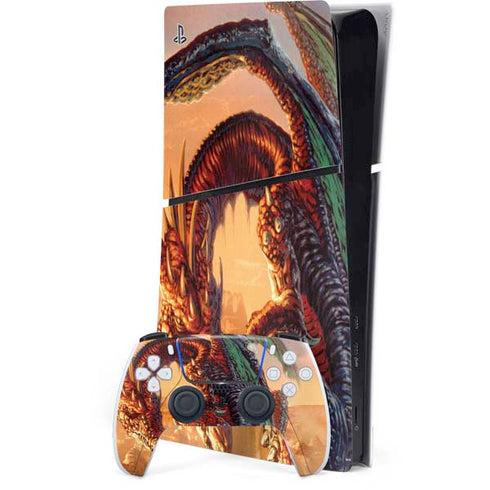Bravery Misplaced Dragon and Knight by Ed Beard Jr PlayStation PS5 Skins